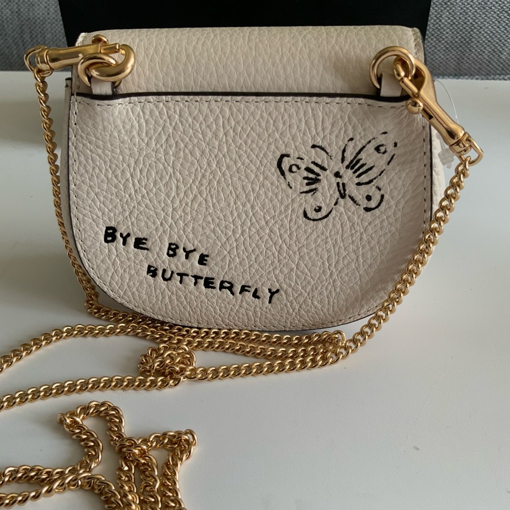 NWT COACH SKETCH BUTTERFLY CC CASE ON A CHAIN CROSSBODY - Picture 5 of 7